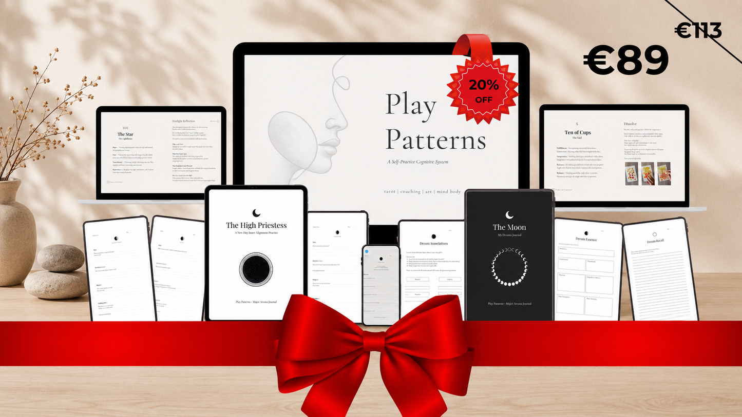 Play Patterns System Bundle – complete self-reflection digital workbook collection flat lay